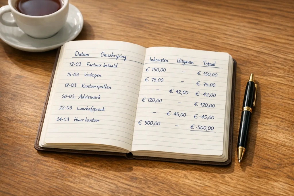 Notitieblok met pen en aantekeningen voor het bijhouden van weddenschappen